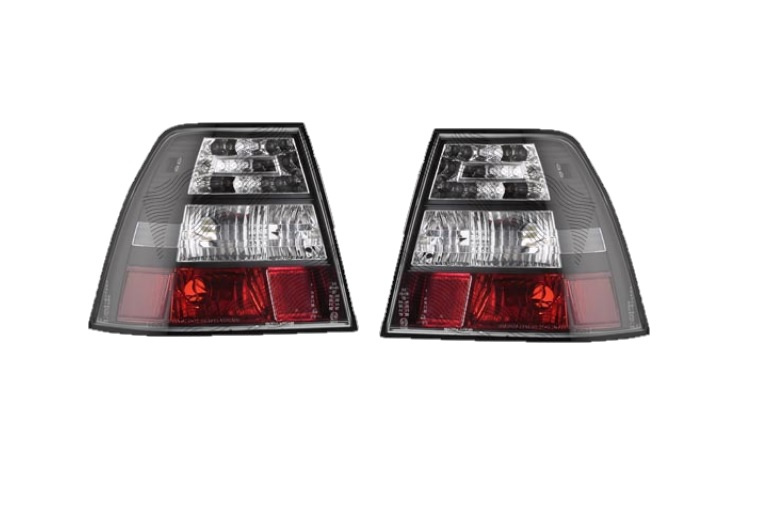 Set stopuri tuning VW BORA (1J5), 10.1998-11.2005, model SEDAN, Taiwan, partea stanga+dreapta, LED, negru, transparent,