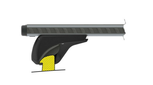 Set suporti portbagaj complet Silenzio In-Rail din aluminiu montaj in sina 2buc - L - Evos IA LAMN15106