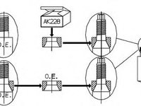 Set suruburi, carcasa rulment sarcina amortizor PEUGEOT 106 (1A, 1C), Citroen AX (ZA-_), Citroen CHANSON (S0, S1) - MONROE AK228