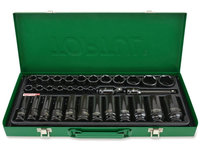 Set Tubulare Impact Hexagonal, Dimensiune Tubulara: 1/2&quot;, 32 Buc, Lung, Scurt, Toptul GDAD3201