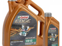 Set Ulei Motor Castrol Edge Titanium FST Supercar 10W-60 5L 1595CE + Ulei Motor Castrol Edge Titanium FST Supercar 10W-60 1L 1595CC