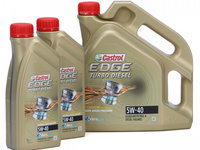 Set Ulei Motor Castrol Edge Turbo Diesel Titanium 5W-40 4L 1535BA + 2 Buc Ulei Motor Castrol Edge Turbo Diesel Titanium 5W-40 1L 1535B5