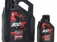 Set Ulei Motor Motul 300V Factory Line 4T 10W-40 4L 104121 + Ulei Motor Motul 300V Factory Line 4T 10W-40 1L 104118