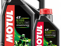 Set Ulei Motor Motul 4T 5100 15W-50 Technosynthese MA2 4L 104083 + Ulei Motor Motul 4T 5100 15W-50 Technosynthese MA2 1L 104080