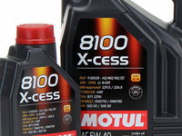 Set Ulei Motor Motul 8100 X-Cess 5W-40 5L 102870 + 3 Buc Ulei Motor Motul 8100 X-Cess 5W-40 1L 102784 SAN7848