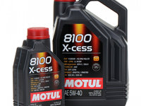 Set Ulei Motor Motul 8100 X-Cess 5W-40 5L 102870 + Ulei Motor Motul 8100 X-Cess 5W-40 1L 102784