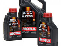 Set Ulei Motor Motul 8100 X-Cess 5W-40 5L 102870 + 2 Buc Ulei Motor Motul 8100 X-Cess 5W-40 1L 102784