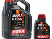 Set Ulei Motor Motul 8100 X-Cess 5W-40 5L 102870 + Ulei Motor Motul 8100 X-Cess 5W-40 1L 102784