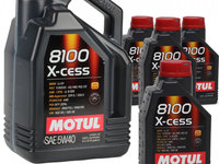 Set Ulei Motor Motul 8100 X-Cess 5W-40 5L 102870 + 4 Buc Ulei Motor Motul 8100 X-Cess 5W-40 1L 102784