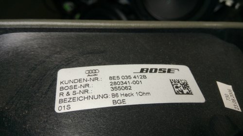 Sistem audio Bose Audi A4 B6/B7 2001 - 2008