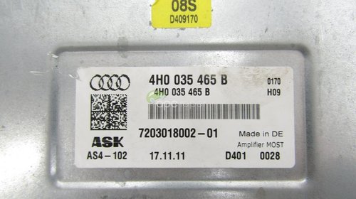 Sistem complet Bang & Olufsen Audi A7 4G