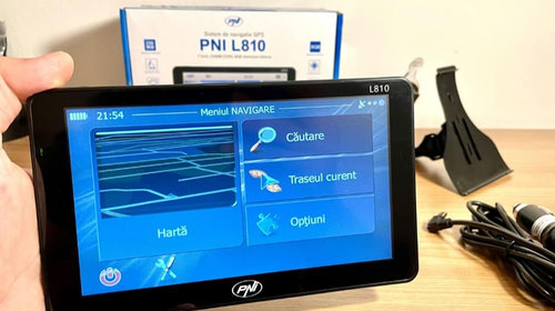 Sistem de navigatie GPS PNI L810 ecran 7 inch 8GB Harti Incluse pentru Camioane si Autoturisme Rulote Autocare