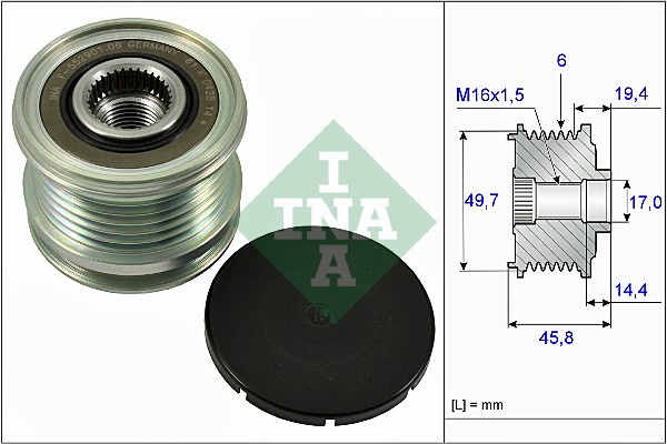 Sistem roata libera, generator (535 0168 10 535016810 INA) HAFEI,JEEP,MERCEDES-BENZ,MERCEDES-BENZ (BBDC),MERCEDES-BENZ (FJDA) C-CLASS|CL-CLASS, S-CLASS|CLS|COMPASS|E-CLASS|G-CLASS|GL-CLASS|GLE|GLK-CLA