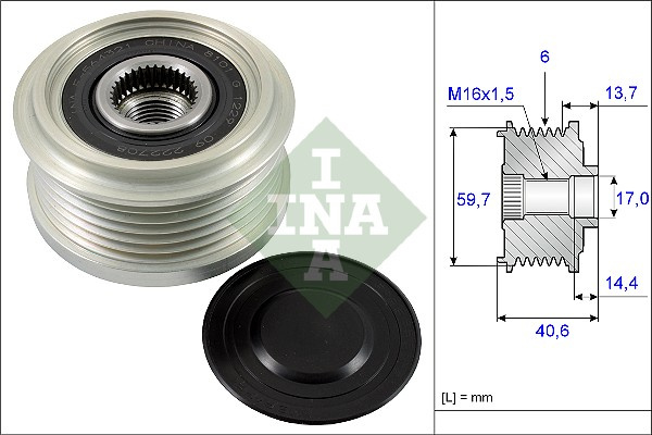 Sistem roata libera, generator (535 0228 10 535022810 INA) CHEVROLET,OPEL,VAUXHALL ASTRA|ASTRA, ASTRA J|CRUZE|MERIVA|MOKKA / MOKKA X|TRACKER, TRAX|TRAVERSE