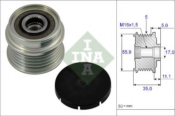 Sistem roata libera generator AUDI A4 (8E2, B6) - Cod intern: W20204786 - LIVRARE DIN STOC in 24 ore!!!