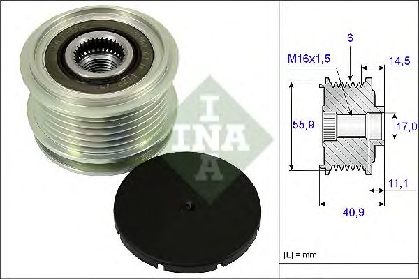 Sistem roata libera generator AUDI A4 (8EC, B7) - Cod intern: W20204790 - LIVRARE DIN STOC in 24 ore!!!