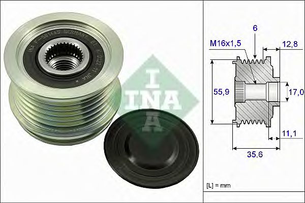 Sistem roata libera generator AUDI A4 (8EC, B7) - 