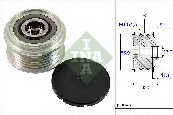 Sistem roata libera generator AUDI Q7 (4L) - Cod i