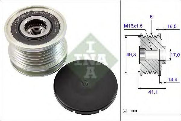 Sistem roata libera generator CITROEN C3 II - Cod intern: M20382531 - LIVRARE DIN STOC in 24 ore!!!
