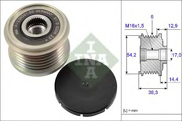 Sistem roata libera generator CITROEN DS5 - Cod intern: W20204901 - LIVRARE DIN STOC in 24 ore!!!