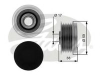 Sistem roata libera, generator FIAT STRADA pick-up (178E), FIAT PUNTO (188), OPEL AGILA (A) (H00) - GATES OAP7039