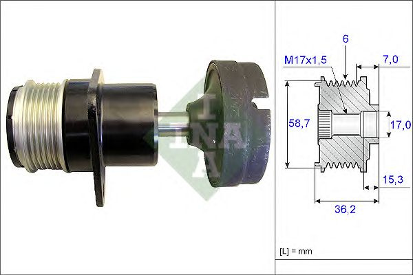 Sistem roata libera generator FORD C-MAX (DM2) - Cod intern: W20204874 - LIVRARE DIN STOC in 24 ore!!!