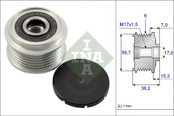 Sistem roata libera generator FORD FOCUS C-MAX - Cod intern: W20204836 - LIVRARE DIN STOC in 24 ore!!!