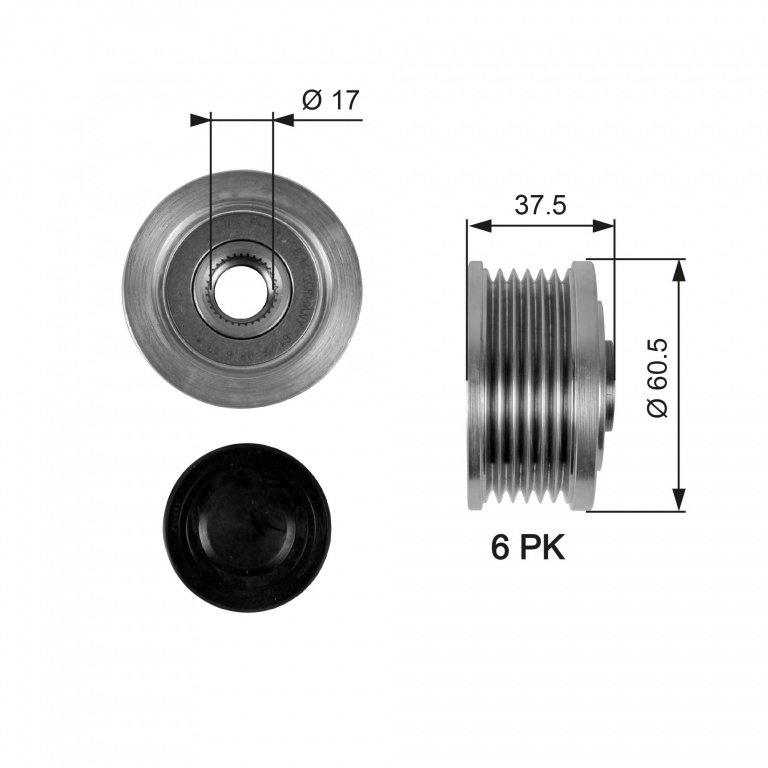 Sistem roata libera, generator GATES OAP7048 model LANCIA KAPPA SW (838_) 1998 1999 2000 2001
