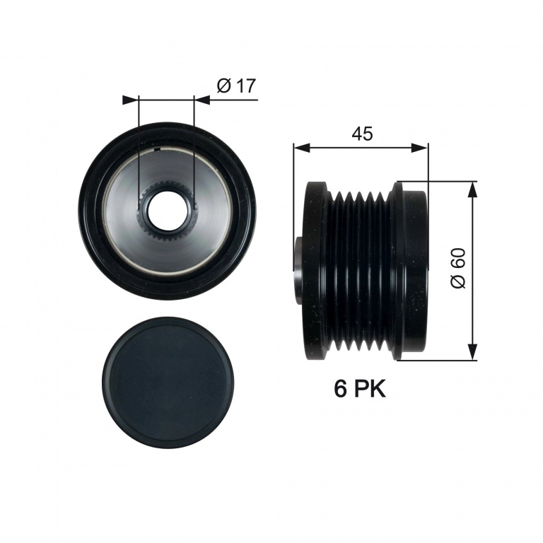 Sistem roata libera, generator GATES OAP7155 model FORD TRANSIT CONNECT microbus 2013 2014 2015 2016 2017 2018 2019 2020