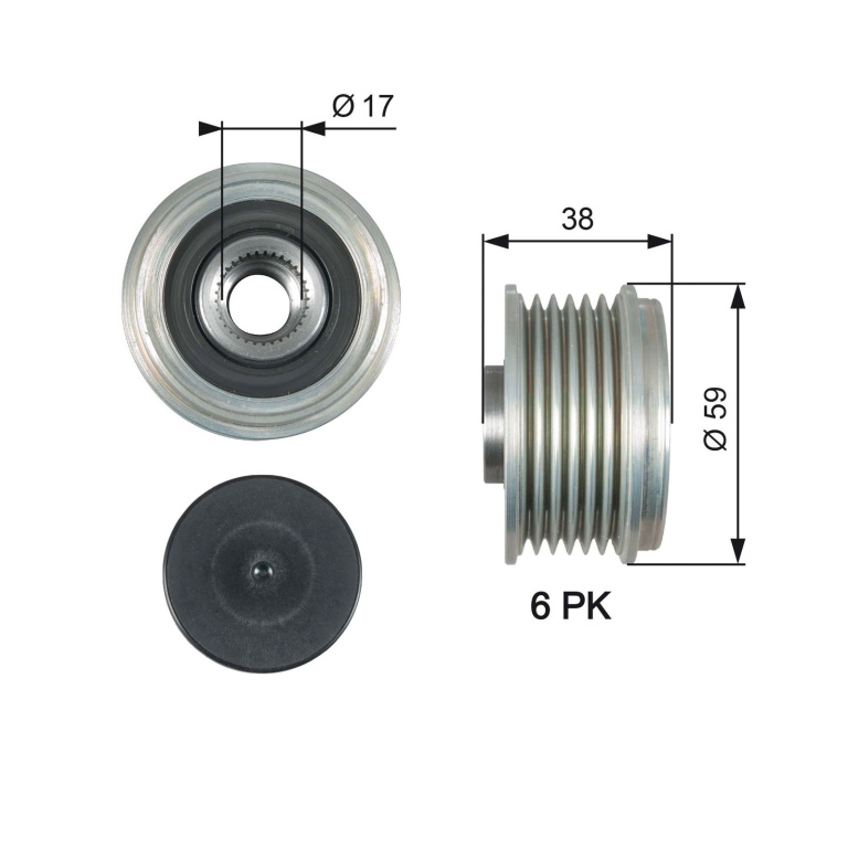 Sistem roata libera, generator GATES OAP7177