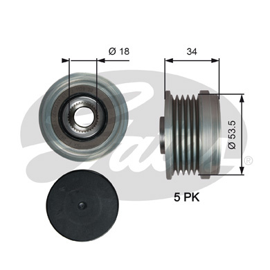 Sistem roata libera, generator (OAP7202 GAT) CHEVROLET,OPEL,VAUXHALL