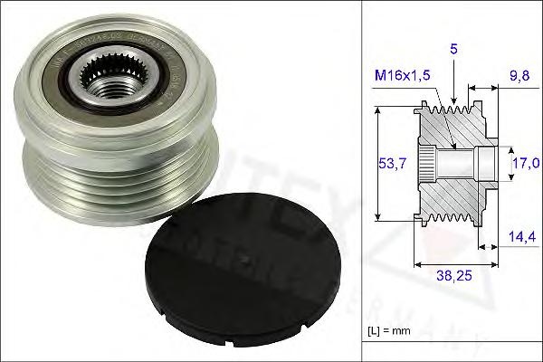 Sistem roata libera, generator OPEL CORSA D, VAUXHALL CORSA Mk III (D) (L_8), OPEL INSIGNIA - AUTEX 654870