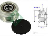 Sistem roata libera, generator OPEL INSIGNIA Limuzina (2008 - 2016) INA 535 0242 10 piesa NOUA