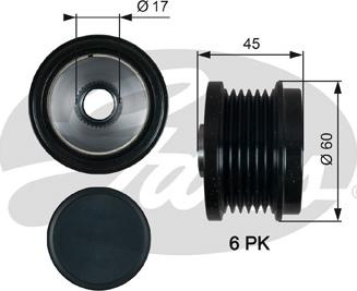 Sistem roata libera. generator Rulita alternator V