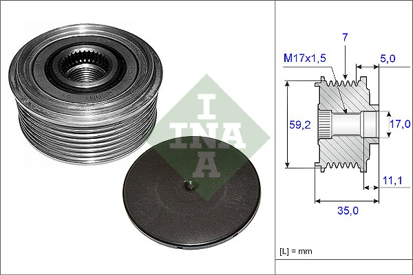Sistem roata libera, generator Schaeffler INA 535 