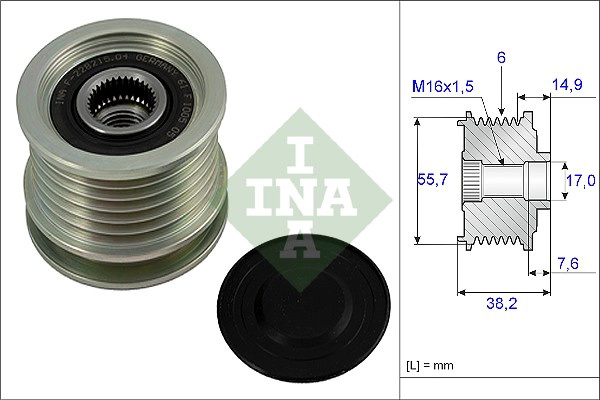 Sistem roata libera, generator Schaeffler INA 535001310 pentru masina MERCEDES-BENZ E-CLASS (W210) 1995 1996 1997 1998 1999 2000 2001 2002