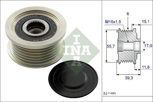 Sistem roata libera, generator SSANGYONG ACTYON SPORTS II (2012 - Prezent) Schaeffler INA 535 0249 10