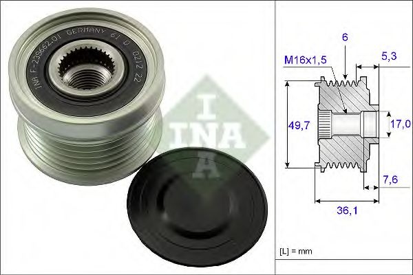 Sistem roata libera, generator SSANGYONG REXTON (GAB) (2002 - 2012) INA 535 0134 10 piesa NOUA