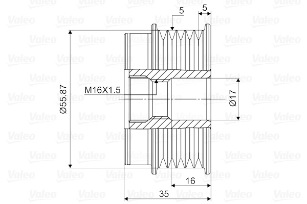 Sistem roata libera, generator VALEO 588