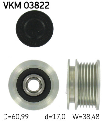 Sistem roata libera, generator (VKM03822 SKF) MERCEDES-BENZ