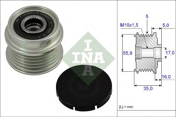 Sistem roata libera generator VW 1.9,tdi - Cod int