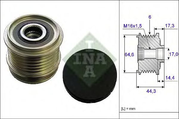 Sistem roata libera generator VW 2,8/3,2FSI A4/A6 05- - Cod intern: W20204858 - LIVRARE DIN STOC in 24 ore!!!