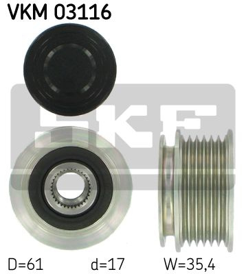 Sistem roata libera generator VW EOS 1F7 1F8 Producator SKF VKM 03116