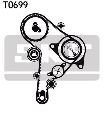 SKF Set curea de distributie VKMA01263 model VW TIGUAN (5N_) CBBB; CFGB 1968cc 170cp 125kW 2007 2008 2009 2010 2011 2012 2013 2014 2015 2016 2017 2018