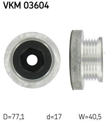 SKF Sistem roata libera, generator VKM03604 model RENAULT LOGAN EXPRESS (US_) 2007 2008 2009 2010 2011 2012