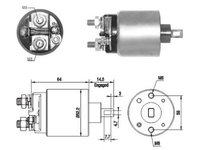 Solenoid electromotor 46274 MEAT DORIA pentru Renault Clio Renault Euro Renault Laguna Renault Megane Renault Gran