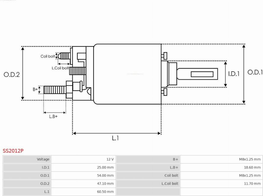 Solenoid, electromotor AS-PL SS2012P