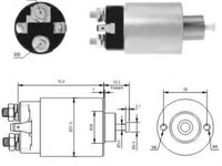 Solenoid, electromotor MITSUBISHI L 400 / SPACE GEAR bus (PD_W, PC_W, PA_V, PB_V, PA_W) (1994 - 2007) MEAT & DORIA 46167