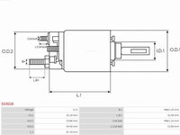 Solenoid, electromotor RENAULT CLIO II (BB_, CB_) Hatchback, 03.1998 - AS-PL SS3026