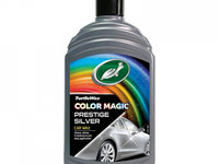Solutie polish+ceara culoare argintie 3 in 1 Color Magic Prestige Silver TURTLE WAX 500ml